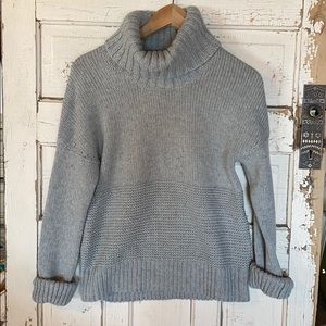 Classic cowl neck gray sweater